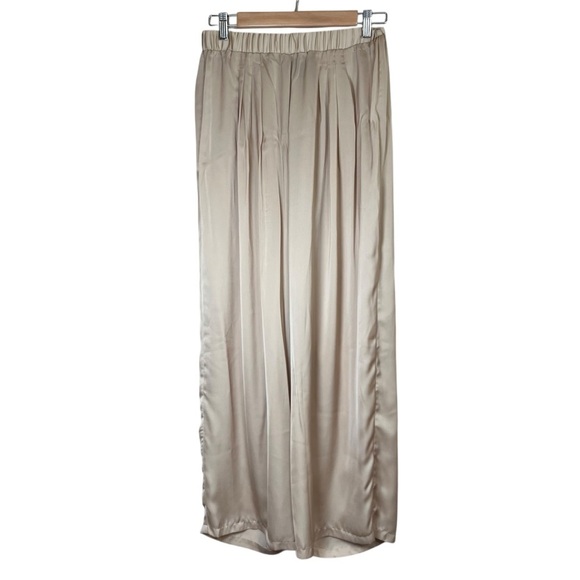 IMAN Pants - IMAN Global Wide Leg Slinky Pull-on Palazzo Pants Satin Elastic Women’s Small